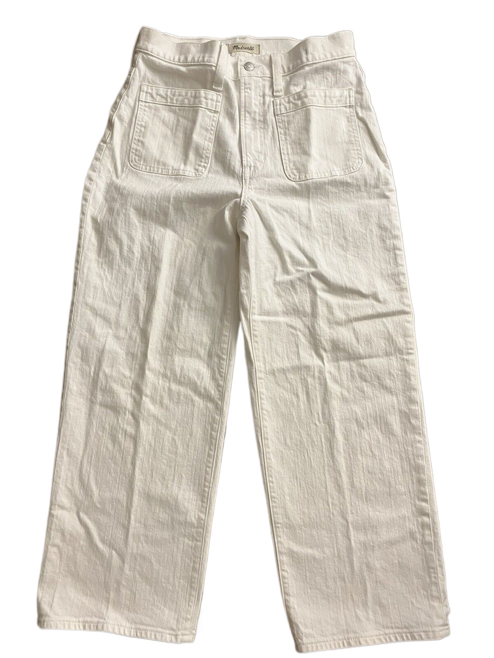 Madewell Classic Off White Perfect Vintage Patch Pocket Denim Jeans Size 25